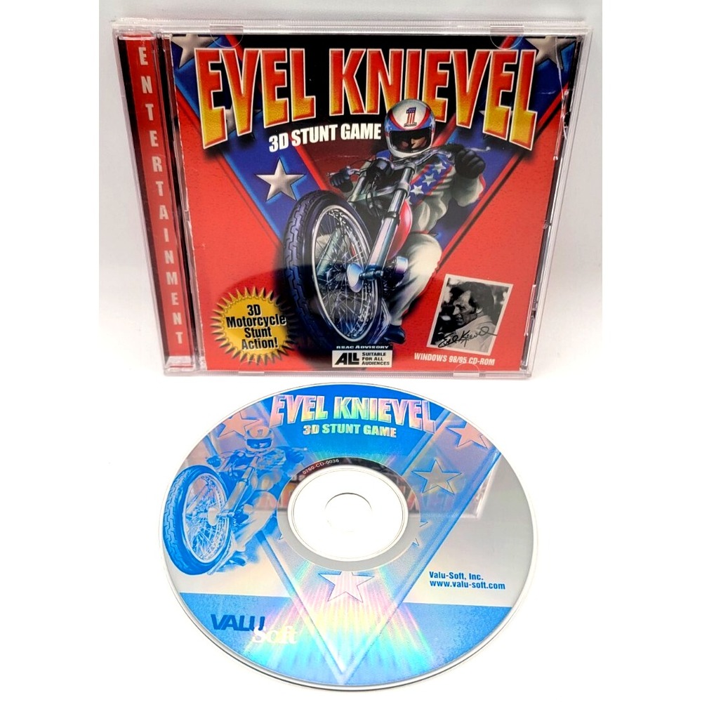 EVEL KNIEVEL 3D STUNT GAME PC Game CD-ROM Windows 98/95‎ 1998